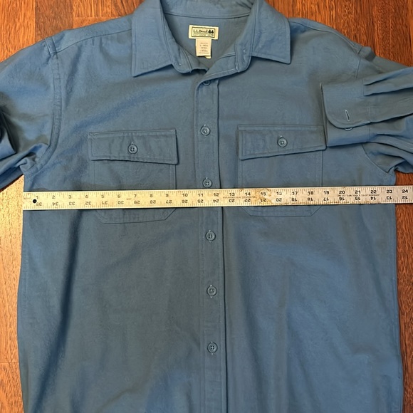 LL Bean Heavyweight Blue Outdoors Men’s Retro Shirt Jacket Size Large - Picture 3 of 5